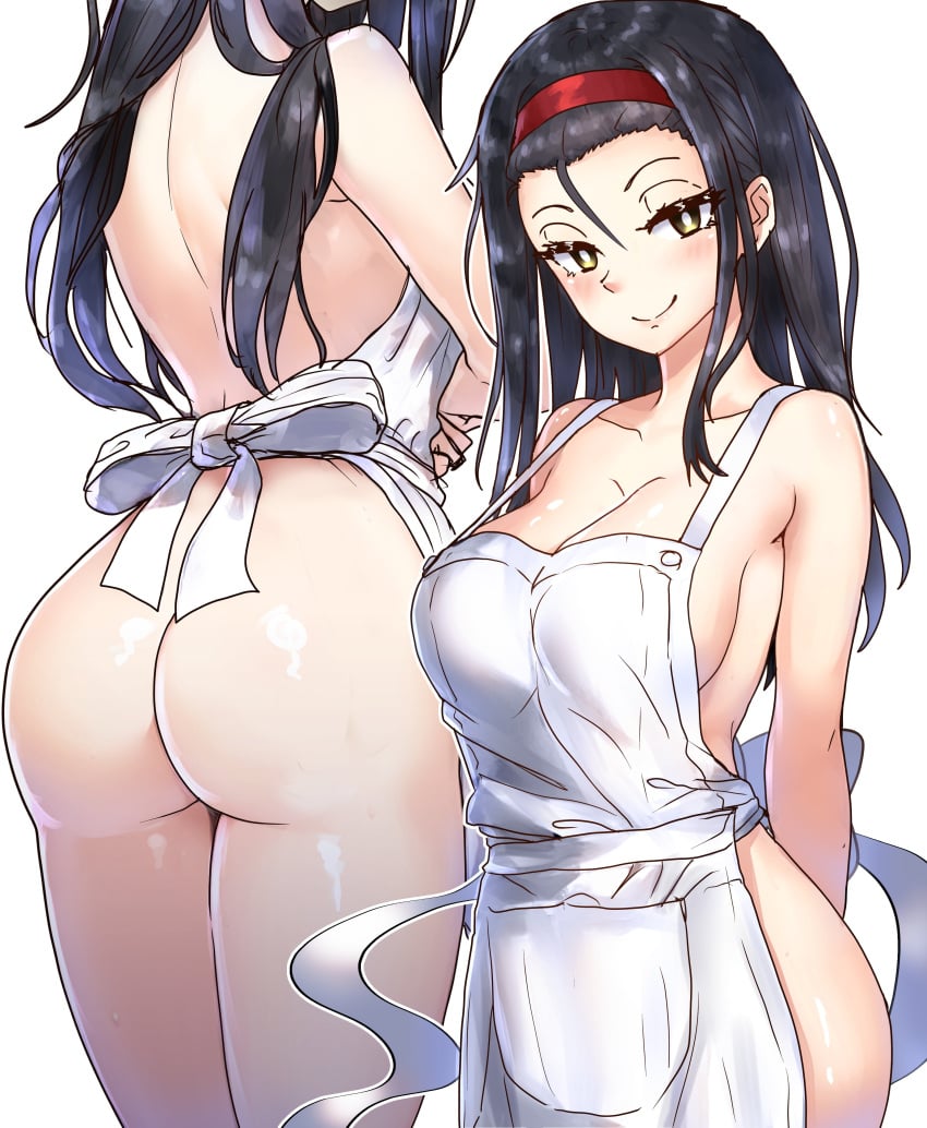 1girls apron apron_only ass breasts ebora eye eye_open eyes eyes_open hair kumokawa_seria long_hair long_hair_female looking_at_viewer naked_apron no_bra no_dialogue no_panties no_sex no_text no_text_version no_underwear open_eyes smile smiley_face smiling smiling_at_viewer solo textless textless_version to_aru_majutsu_no_index youngmanisdown