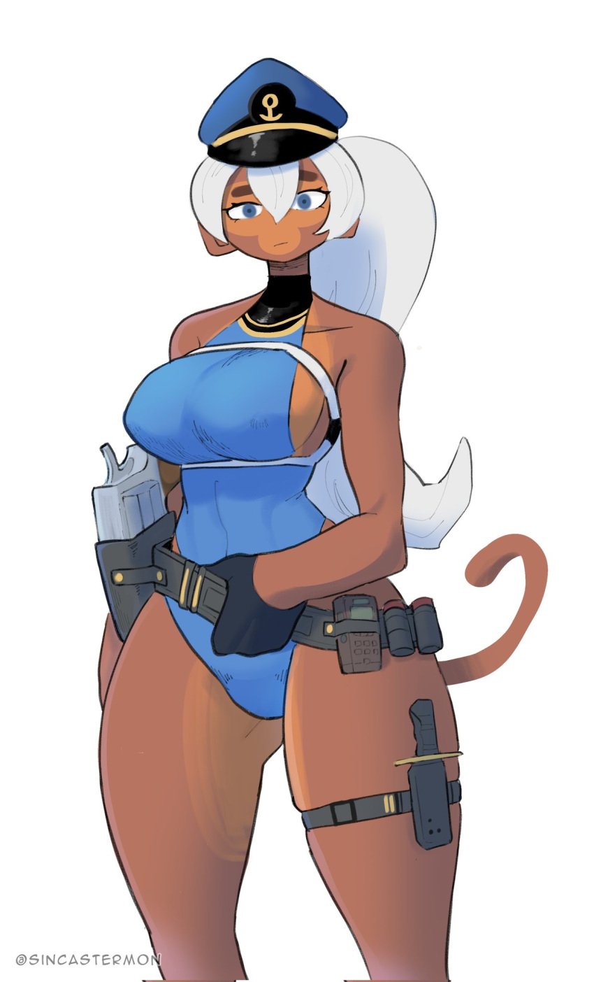 1girls admiral_brickell anthro bloons_tower_defense curvaceous curvy female female_only haplorhine hourglass_figure leotard long_hair looking_at_viewer milf monkey monkey_girl ponytail primate simple_background sincastermon white_hair wide_hips