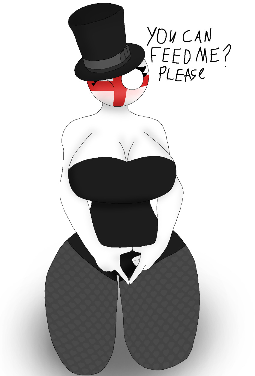 big_ass big_breasts blush countryhumans countryhumans_girl england_(countryhumans) pointing wink