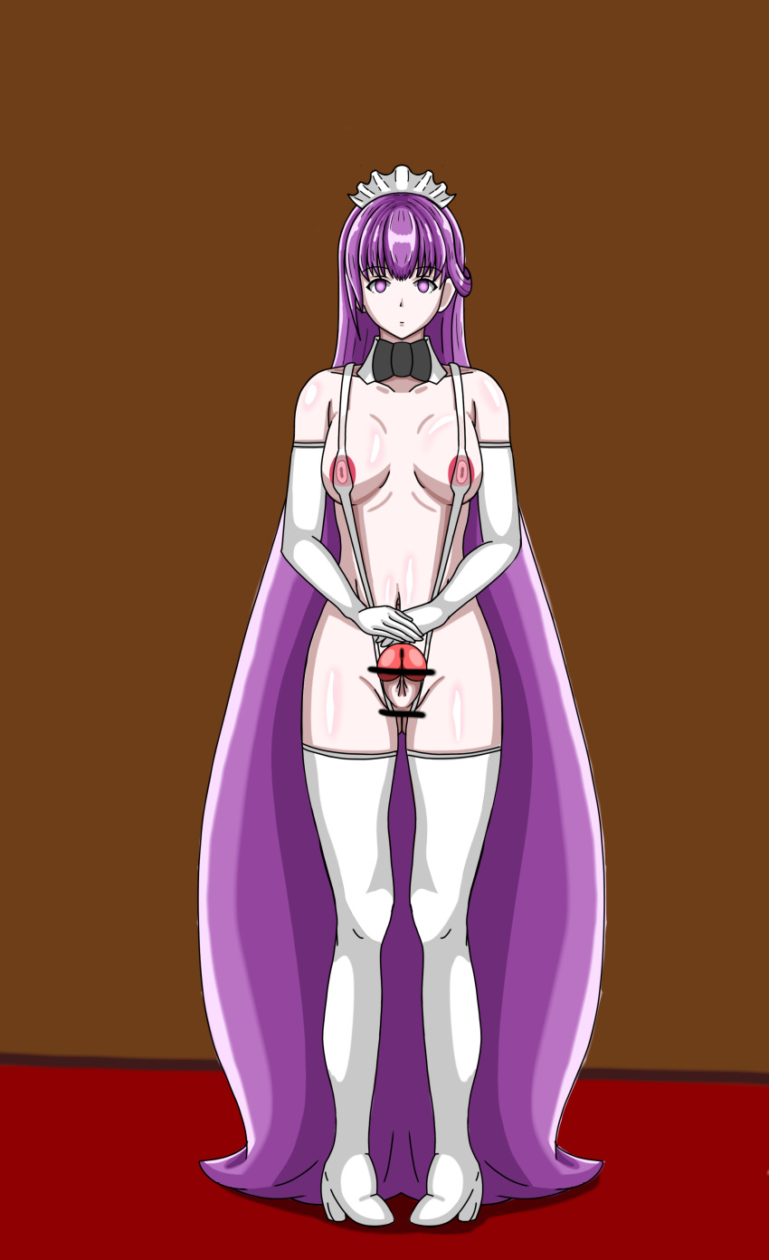 1futa absurdly_long_hair areolae areolae_slip ass_visible_through_thighs bangs bare_thighs big_breasts blank_eyes boots bowtie breasts censored detached_collar elbow_gloves empty_eyes erection expressionless fire_emblem fire_emblem:_the_binding_blade full_body futa_only futa_sans_balls futanari gloves high_heels human light-skinned_futanari light_skin long_hair looking_at_viewer maid maid_headdress mind_control nintendo nipples nude okawari_muryou one-piece_swimsuit own_hands_together penis see-through slave slingshot_swimsuit small_breasts solo sophia_(fire_emblem) standing tawarana_tawawa thigh_boots thighs very_long_hair white_one-piece_swimsuit white_swimsuit