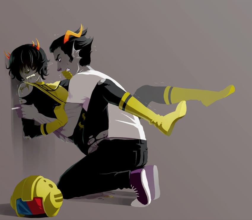 2boys blood clothing cronus_ampora gay homestuck male_only mituna_captor punpunichu rape scratches