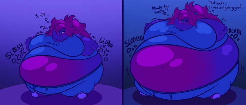 big_breasts blueberry_inflation breasts huge_breasts nolemgren spherical_inflation sunken_head sunken_limbs thick_thighs wide_hips