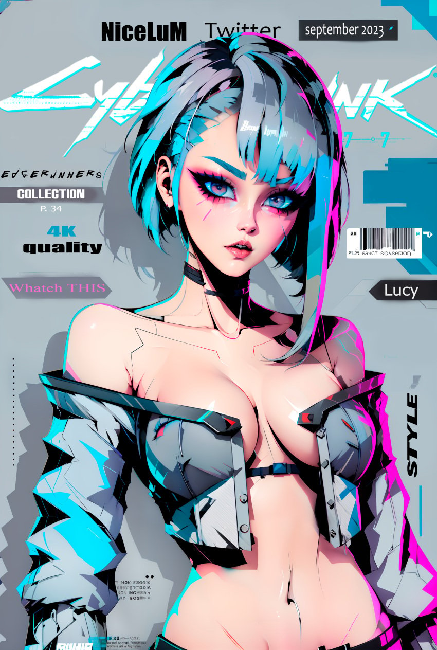 ai_generated cyberpunk:_edgerunners cyberpunk_2077 lucyna_kushinada magazine_cover nicelum portrait tagme