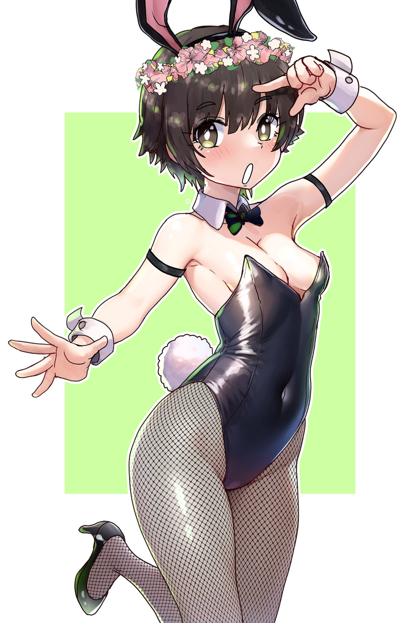 1girls bunny_costume bunny_ear bunny_ears bunny_ears_(cosmetic) bunny_girl bunny_suit bunny_tail bunnygirl bunnysuit ebora eye eye_open eyes eyes_open eyes_opened female female_only no_text no_text_version open_eyes solo to_aru_majutsu_no_index uiharu_kazari youngmanisdown