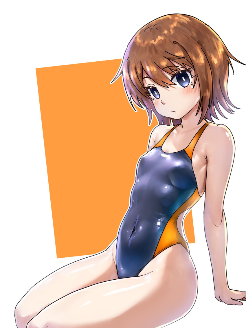 1girls blue_eye blue_eyes blue_eyes_female breasts brown_hair brown_hair_female ebora eye eye_open eyes eyes_open eyes_opened female female_only hair kinuhata_saiai no_bra no_sex no_text no_text_version open_eyes short_hair short_hair_female sitting small_breasts solo swimsuit tagme to_aru_majutsu_no_index youngmanisdown