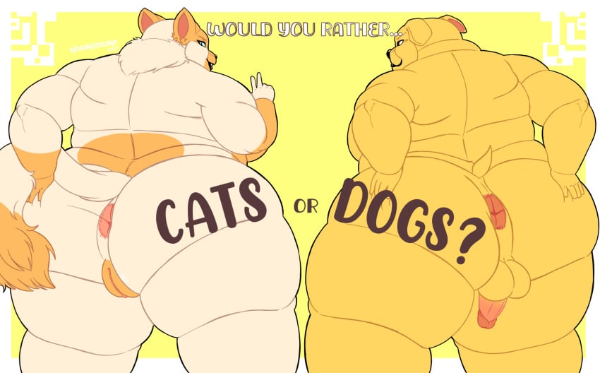 adventure_time anthro anus ass big_butt black_sclera blue_eyes blue_sclera bubble_butt cake_the_cat canid canine canis cartoon_network domestic_cat domestic_dog duo felid feline felis female fionna_and_cake flat_colors fur furry_tail genitals gesture hand_on_butt hi_res jake_the_dog kittykisscake long_tail looking_at_viewer male mammal morbidly_obese morbidly_obese_female morbidly_obese_male nude obese obese_anthro obese_female obese_male overweight overweight_anthro overweight_female overweight_male penis pink_body pink_skin pussy rear_view short_tail smile spread_butt spreading tail text thick_thighs v_sign white_body white_eyes white_fur wide_hips yellow_body yellow_fur