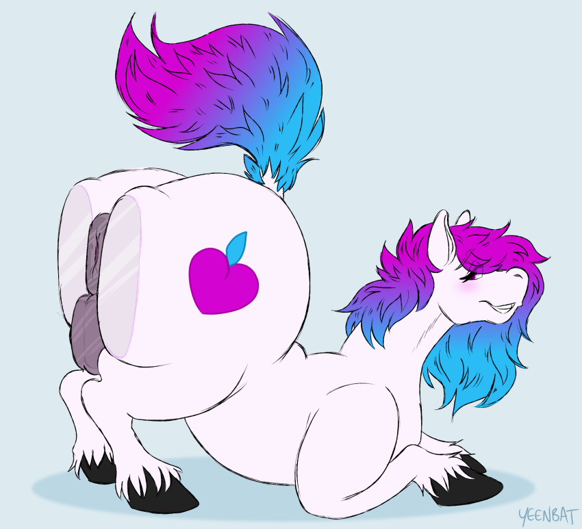 anus ass big_butt cutie_mark equid equine feral girly hi_res horse male mammal presenting presenting_anus solo spread_anus spreading submissive submissive_male yeenbat