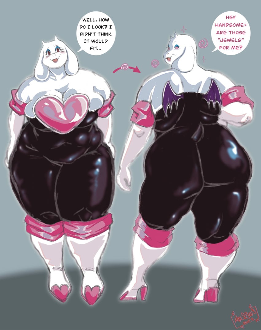 2023 anthro back_view bbw big_ass big_breasts big_butt big_hips chubby chubby_belly chubby_female color cosplay eyelashes fat_ass fat_butt fat_thighs front_view furry goat goat_ears goat_girl goat_horns high_heels huge_ass huge_breasts huge_butt large_ass large_breasts large_butt latex latex_suit makeup mature_female milf mind_control moessins mommy mother older_female rouge_the_bat_(cosplay) simple_background tail thick thick_ass thick_hips thick_thighs toriel undertale undertale_(series) voluptuous voluptuous_female