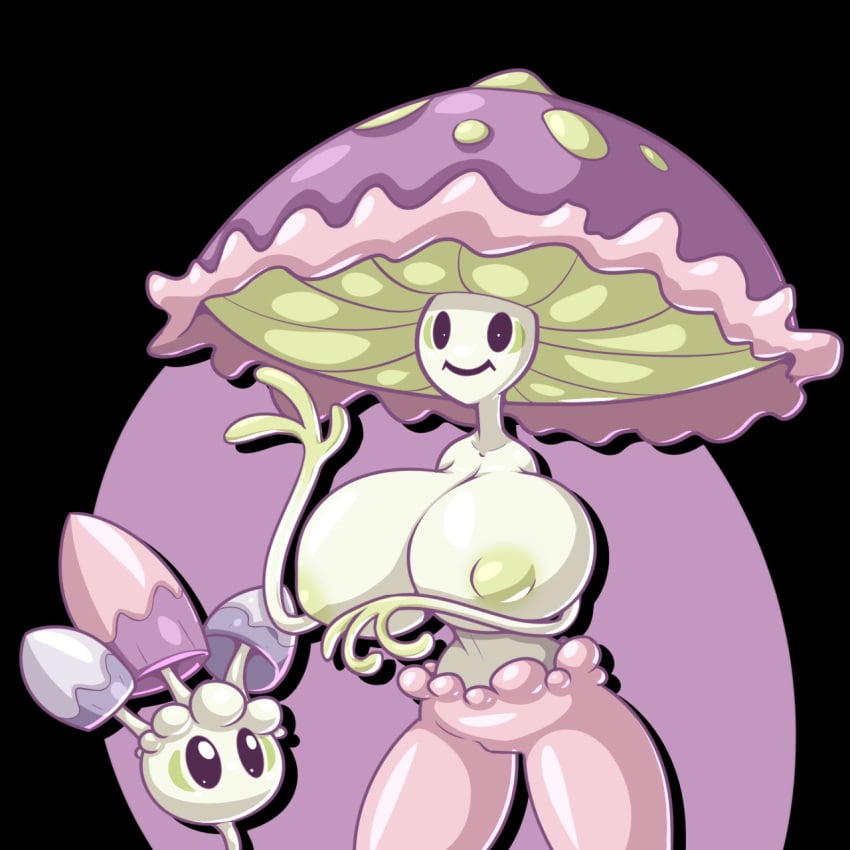 anthro big_breasts breasts limebreaker looking_at_viewer morelull mushroom pokémon_(species) pokemon shiinotic smile tagme