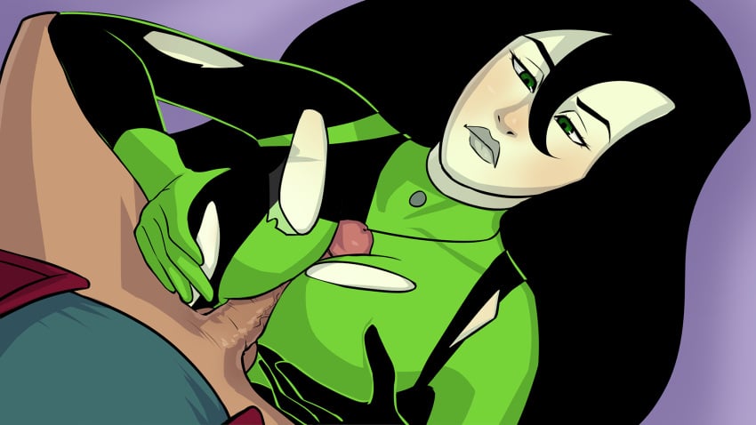 annoyed_expression bodysuit disney disney_channel kim_possible leroy2012 paizuri paizuri_over_clothes pov pov_paizuri project:_possible shego titjob torn_clothes unenthusiastic unenthusiastic_titjob