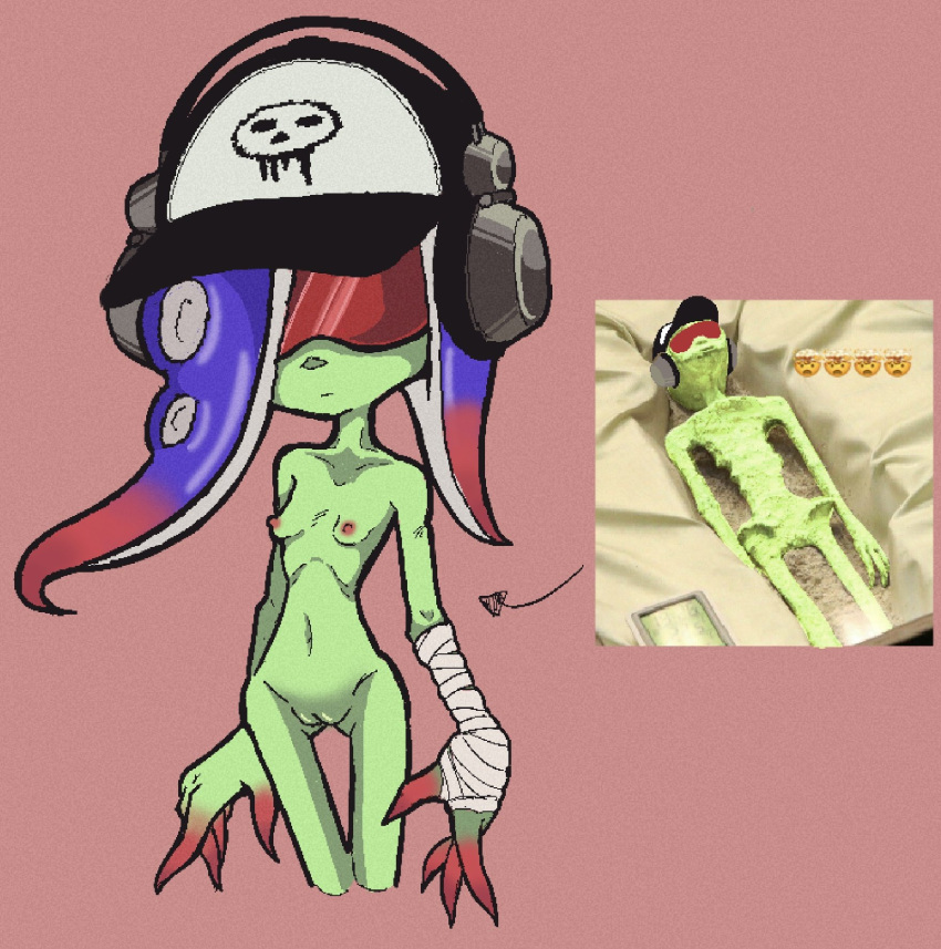 acht_(splatoon) breasts dedf1sh mexico_alien nude paradia-ex pussy splatoon