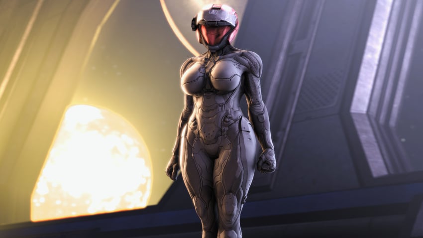 1girls 3d_(artwork) breasts halo_(series) helmet hips large_breasts madis259 spartan_(halo) thick_thighs thighs wide_hips