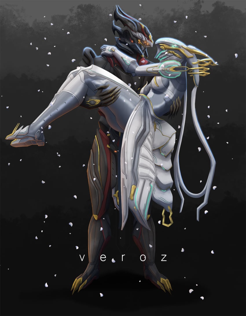 1boy 1girls 2d_(artwork) ass breasts chroma_(warframe) chroma_prime_(warframe) female large_ass male medium_breasts romantic_ambiance thighs trinity_(warframe) trinity_prime_(warframe) veroz73 warframe