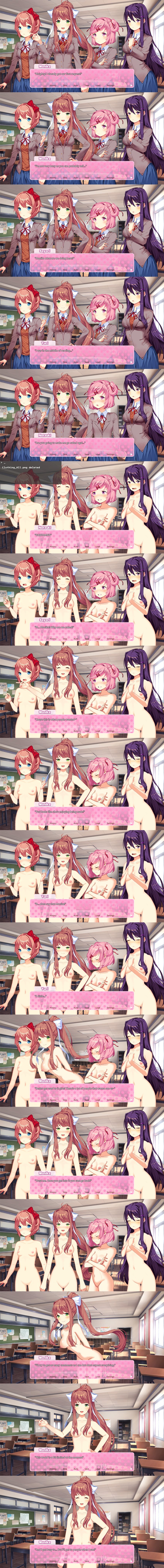 4girls accurate_art_style comic crying dialogue doki_doki_literature_club english_text female female_only moca_1atte monika_(doki_doki_literature_club) multiple_girls natsuki_(doki_doki_literature_club) nude nude_female nudist panels sayori_(doki_doki_literature_club) sprite tagme text text_box yuri_(doki_doki_literature_club)