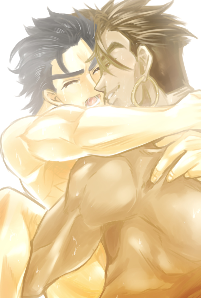 2boys gay implied_anal implied_sex jojo's_bizarre_adventure jotaro_kujo male male/male male_only n'doul nude_male stardust_crusaders yaoi