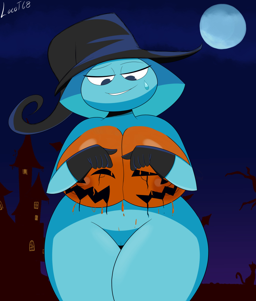 alien_girl aquamarine_(steven_universe) halloween locote68 nude nude_female steven_universe