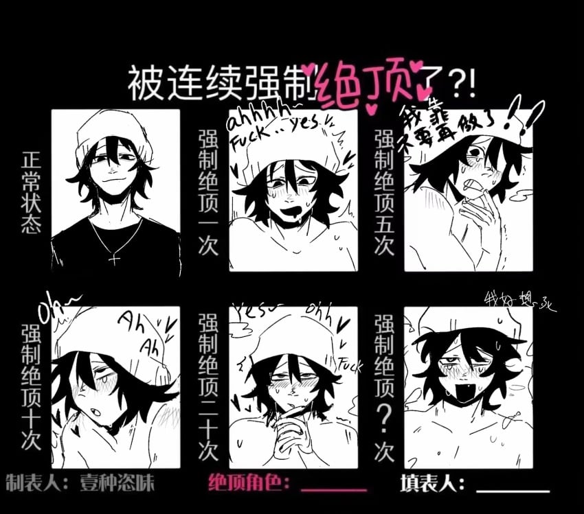 bared_teeth beanie beanie_hat black_eyes black_hair blush blush_lines blushing_male clenched_teeth drool drooling dsmp exclamation exclamation_mark exclamation_point exclamation_sign eyebrows eyes_half_open eyes_rolled_back eyes_rolling_back forced_orgasm heart heart_symbol hearts hearts_around_head japanese_dialogue japanese_language japanese_text male male_focus male_only mcyt messy_hair minecraft minecraft_youtubers moan moaning moaning_in_pleasure moaning_loud moans muscular_male necklace one_male open_mouth open_mouth_smile qsmp quackity question_mark shaking shaking_lines sharp_teeth slightly_muscular smile squiggly_lines steamy_breath sweat sweating sweaty sweaty_body tear tears tears_of_joy tears_of_orgasmic_joy teeth teeth_showing tilde_after_text twitch twitch.tv twitch_streamer worried worried_expression worried_face worried_look youtube youtube_hispanic youtubers