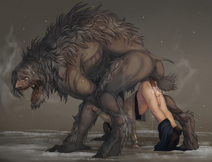 creepy_gun ethan_winters feral furry male/male monster precum resident_evil resident_evil_8:_village size_difference tagme varcolac werewolf yaoi