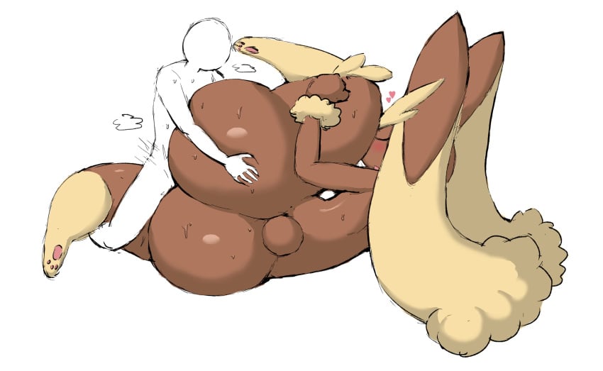 anthro ass_grab big_ass big_butt ferretidk fisherneph huge_ass human ivovvovi larger_female leg_glider_position lopunny on_side pokémon_(species) pokemon pokemon_(species) pokephilia sideways_missionary_position size_difference smaller_male weirdduelist white_background wide_hips