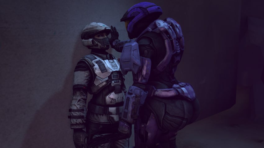 armor big_ass big_butt fat_ass halo_(game) halo_(series) imminent_sex spartan_(halo) spartan_iii_(halo) unsc_marine yuri