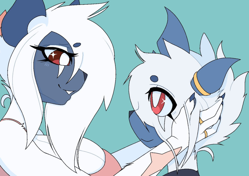 absol big_breasts blue_skin borky-draws female_pokemon furry furry_female maliqeth pokemon pokemon_(species) pony_tail roux tail white_fur