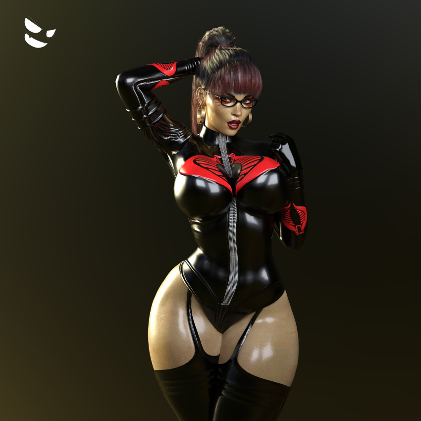 1girls 3d apex_legends ass baroness_(g.i._joe) big_ass big_breasts black_hair breasts cleavage cobra_(g.i._joe) cosplay dark-skinned_female female female_only g.i._joe gm_studios loba loba_(apex_legends) loba_andrade long_hair looking_at_viewer massive_ass red_hair respawn_entertainment solo_female tattoo thick_thighs thighhighs wide_hips