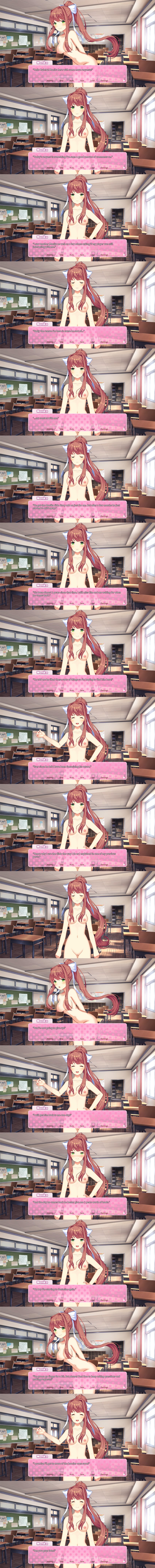 comic dialogue doki_doki_literature_club moca_1atte monika_(doki_doki_literature_club) naked panels sprite tagme text text_box