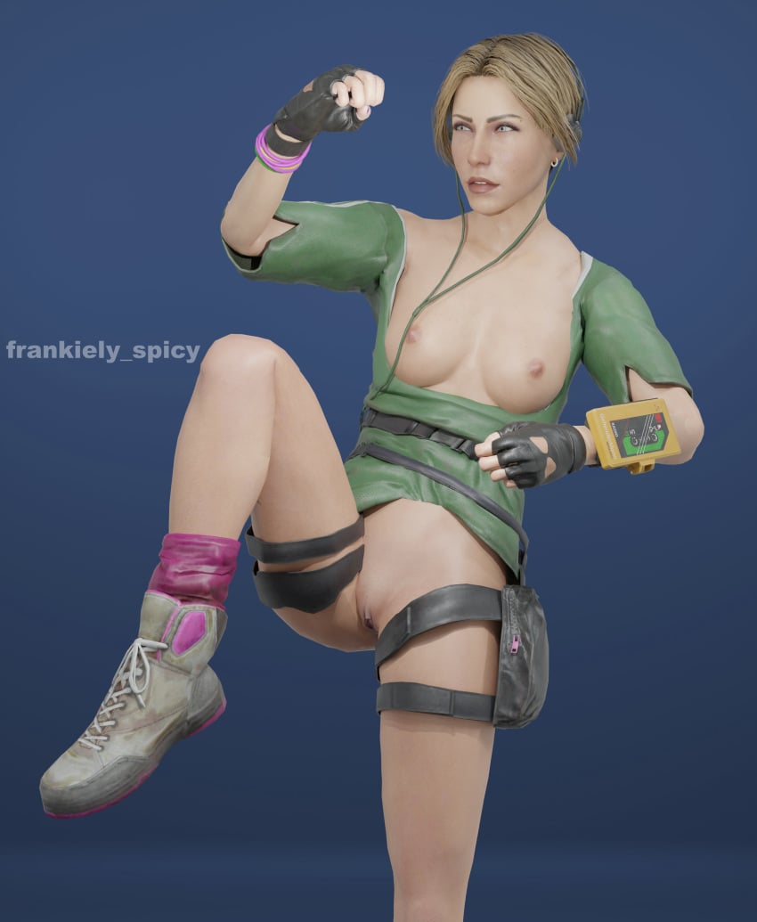 1girls 3d angry angry_expression angry_face athletic athletic_female blender blonde_female blonde_hair blue_eyes breasts breasts_out clothing earphones earpiece electronics female female_focus female_only frankiely_spicy german german_female headphones headphones_around_neck iq_(rainbow_six) leather leather_gloves leather_harness leather_straps legs legs_apart legs_up monika_weiss naked naked_female nipples nude nude_female pale-skinned_female pale_skin pinup police police_uniform policewoman pose pussy rainbow_six rainbow_six_siege shoes short_hair socks sportswear standing standing_on_one_leg ubisoft vagina