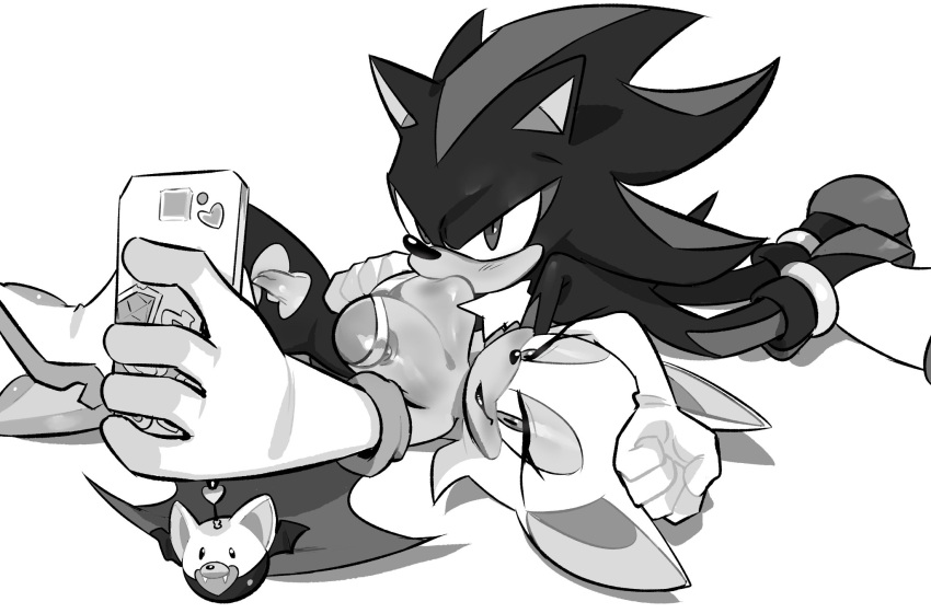 anthro bat blush breast_play breast_sucking breasts duo eulipotyphlan female hedgehog hi_res male male/female mammal phone phone_charm pinklilim quills rouge_the_bat sega shadow_the_hedgehog sonic_(series) sonic_the_hedgehog_(series) sucking unknown_artist wings