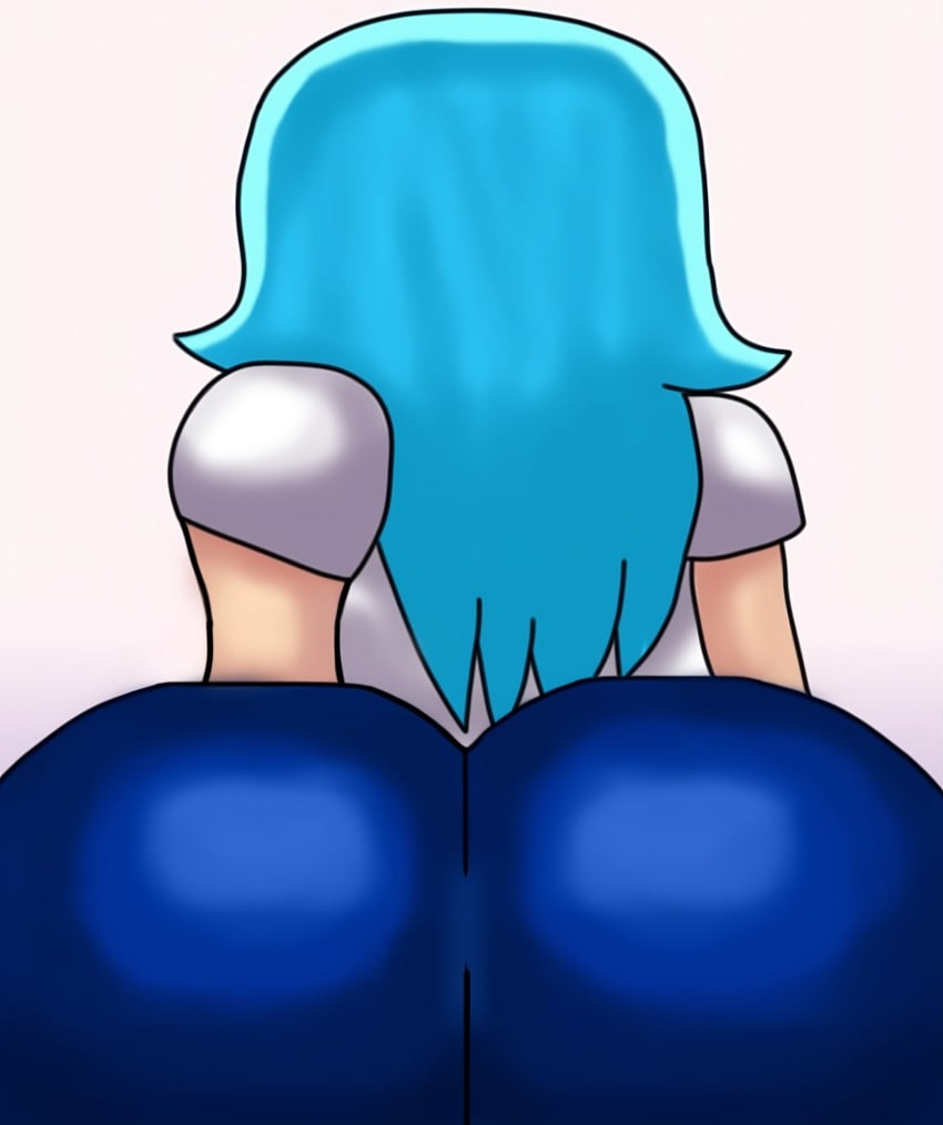 1girl 1girls ass ass_focus blue_hair facesitting facesitting_pov friday_night_funkin friday_night_funkin_mod from_behind huge_ass long_hair maika88 old_art pov pov_facesitting short_sleeves skirt sky_(friday_night_funkin) solo