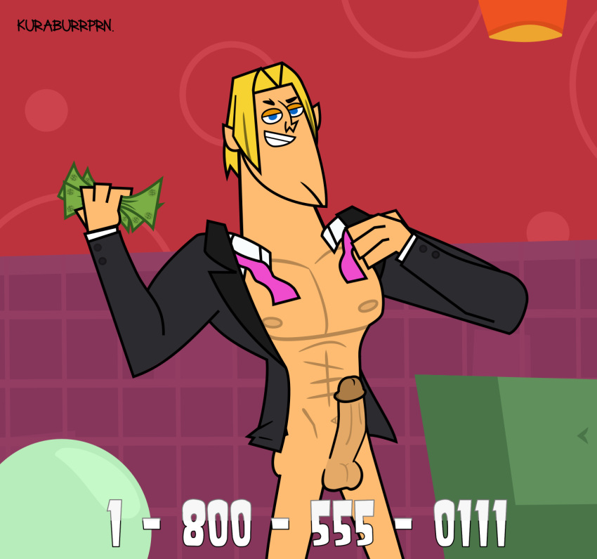 blonde_hair dick geoff_(tdi) kuraburrprn male male_only open_clothes open_shirt open_suit suit tagme total_drama_island