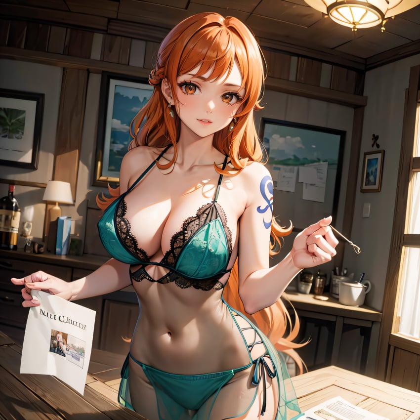 ai_fishball ai_generated female female_only nami_(one_piece) one_piece