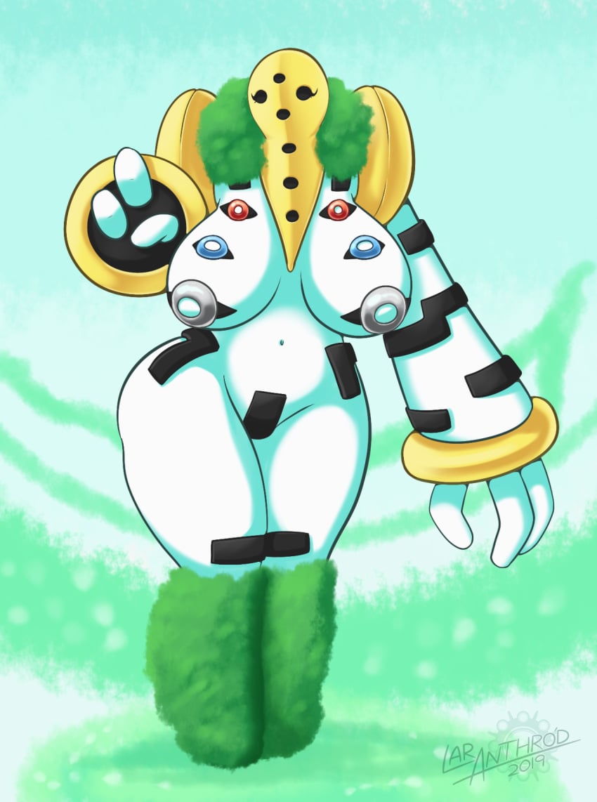 2019 3_fingers anthro artist_name digital_media_(artwork) english_text eyelashes featureless_feet feet female fingers generation_4_pokemon hi_res latiar legendary_pokemon navel nintendo number pokemon pokemon_(species) pokemorph regigigas solo standing text thick_thighs