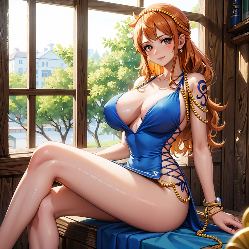 ai_fishball ai_generated female female_only nami nami_(one_piece) one_piece post-timeskip