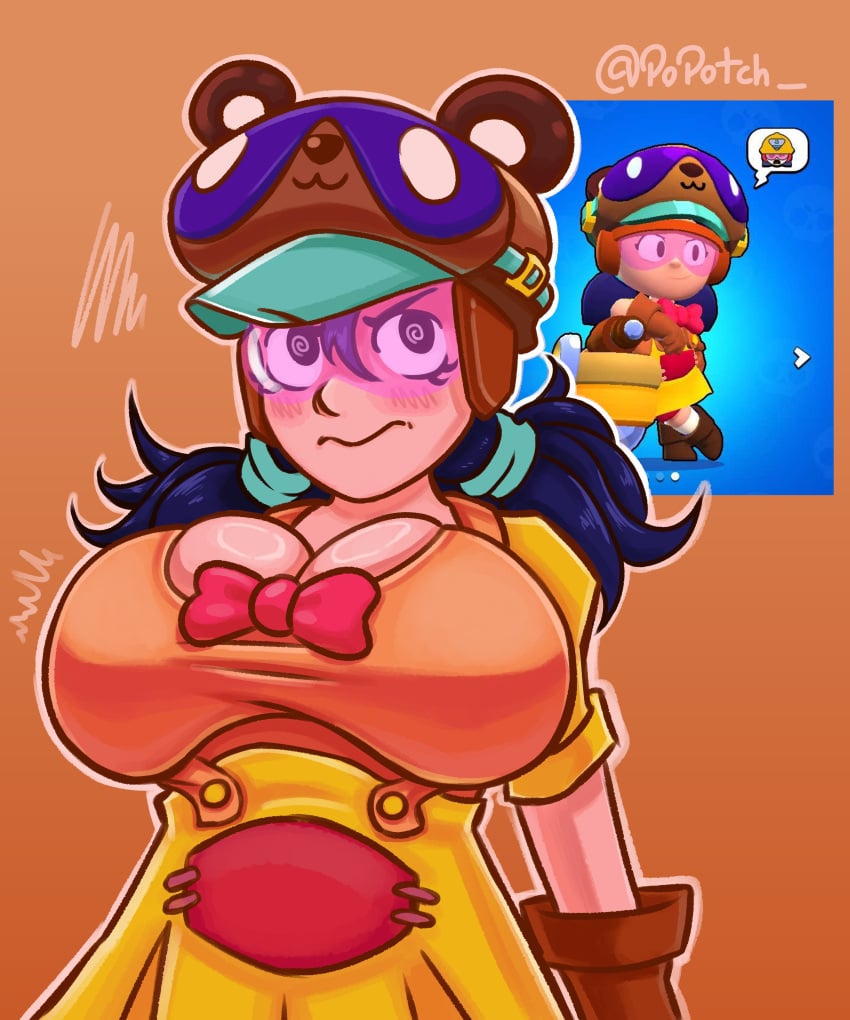 big_breasts brawl_stars jacky_(brawl_stars) popotch tagme tinted_eyewear