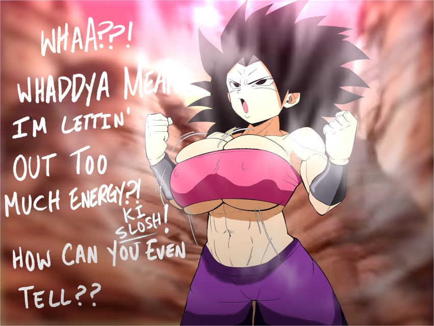 1girls abs alternate_breast_size aura big_breasts blurry_background boob_drop breasts caulifla color comic_page crop_top dragon_ball female female_only female_saiyan large_breasts looking_up pseudocel sketchcolor solo third-party_edit titdrop titty_drop tubetop universe_6/universe_7 universe_6_saiyan/universe_7_saiyan