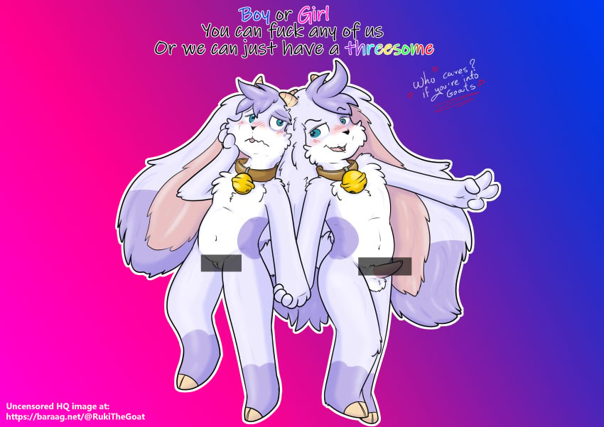 absurd_res anthro balls billie_(billie_bust_up) billie_bust_up billiebustup bovid caprine duo female fur gender genitals goat hi_res male male/female mammal nude penis rukithegoat sex