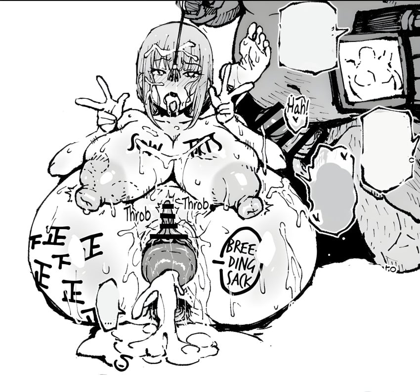 1girls ahe_gao ahemaru chainsaw_man chubby chubby_female collar female huge_breasts looking_at_viewer makima_(chainsaw_man) male milf navel nipples plump plump_ass plump_thighs pubic_hair tongue tongue_out ugly_bastard