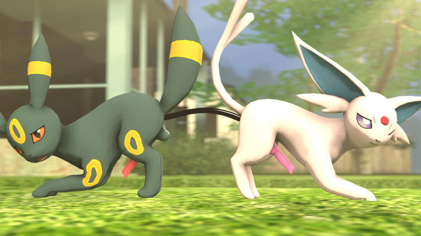 16:9 3d_(artwork) anal anal_sex animal_genitalia animal_penis ass balls canine_genitalia canine_penis digital_media_(artwork) duo eeveelution erection espeon feral feral_penetrated feral_penetrating generation_2_pokemon genitals hi_res male male/male mammal nintendo object_in_ass penetration penis pokemon pokemon_(species) sawert sex_toy sex_toy_in_ass sex_toy_insertion source_filmmaker_(artwork) umbreon widescreen