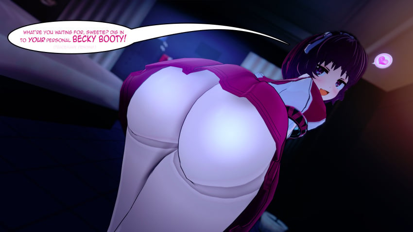 1girls 3d alternate_version_available ass ass_focus bed bedroom big_ass big_thighs blush blush dialogue dorothy_haze female fuuturewurld heart imminent_sex koikatsu large_ass large_thighs looking_at_another massive_ass open_mouth pale-skinned_female pale_skin presenting presenting_ass presenting_hindquarters red_hair short_hair showing_ass showing_off skirt smile smiling smug smug_face solo solo_female solo_focus tease teasing teasing_viewer text va-11_hall-a