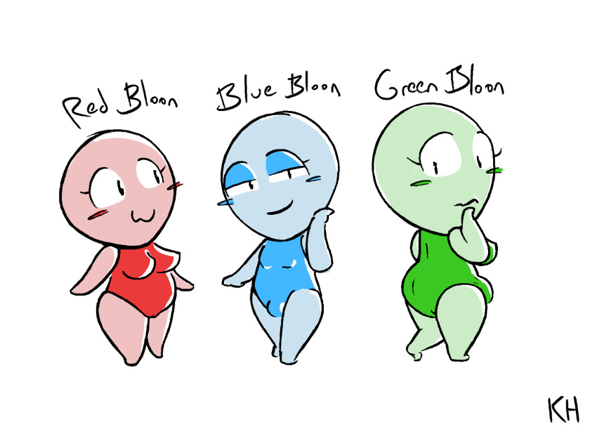 1boy 1futa 1girls bloons_tower_defense blue_bloon breasts bulge dickgirl female futanari green_bloon kingheron_(artist) male red_bloon tagme