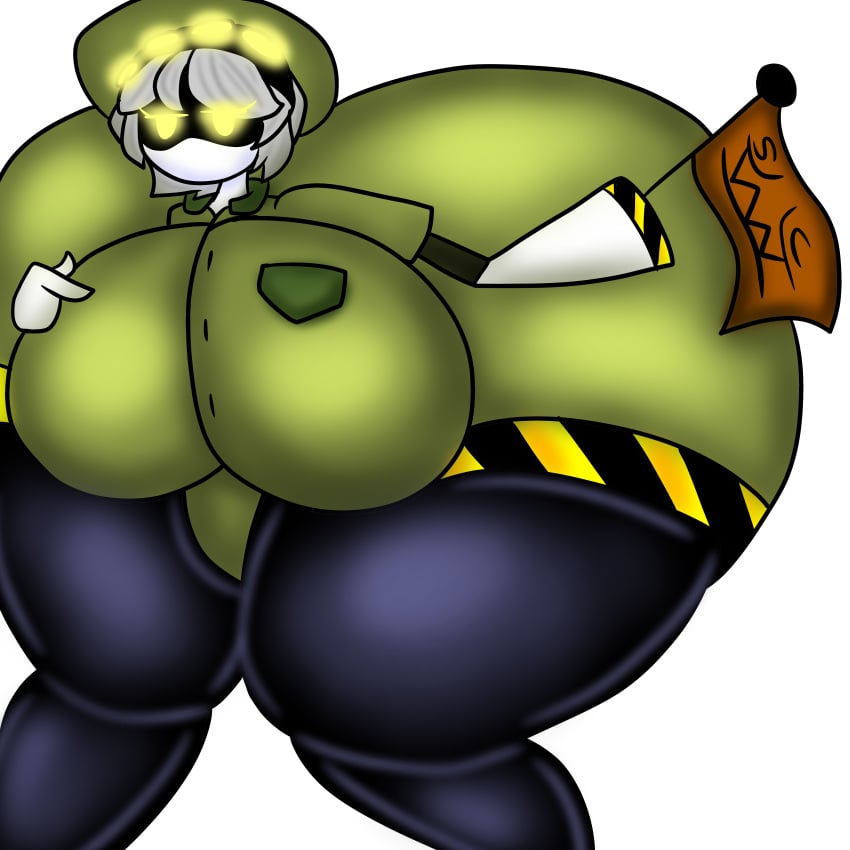 ass_bigger_than_head ass_focus big_ass big_breasts breasts_bigger_than_head clothed female female_only huge_breasts hyper hyper_ass murder_drones robot robot_girl shadowycomic v_(murder_drones)