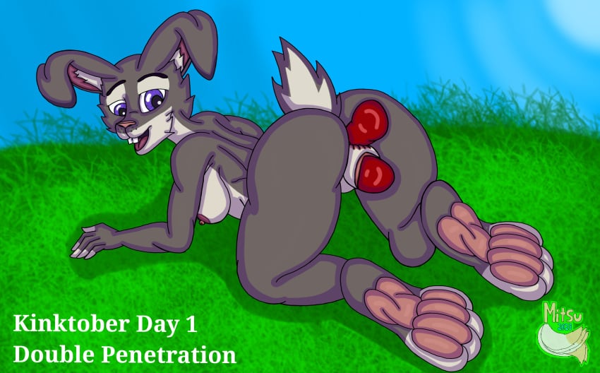 1boy 1girls absurd_res anal anthro diphallia diphallism disney double_penetration duo female genitals hi_res invalid_tag judy_hopps kink kinktober kinktober_2023 male mitsuthesune multi_genitalia multi_penis nsfw outdoors_sex page_1 penetration penis sex vaginal_penetration zootopia