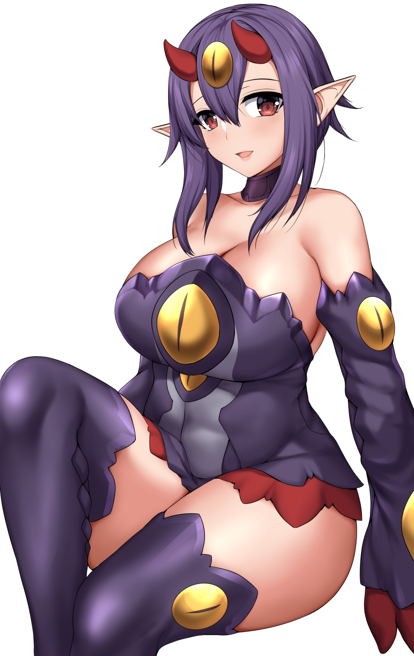 aged_up breasts cleavage desco disgaea disgaea_4 large_breasts monster_girl nippon_ichi_software sheita thick_thighs thighhighs thighs