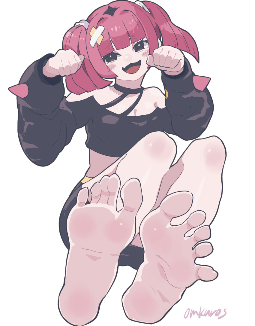 1girls barefoot bikini blush cat_ears feet foot_fetish looking_at_viewer omkuros pov_eye_contact pov_feet smell smelly smelly_feet soles solo solo_female tagme_(character) toes