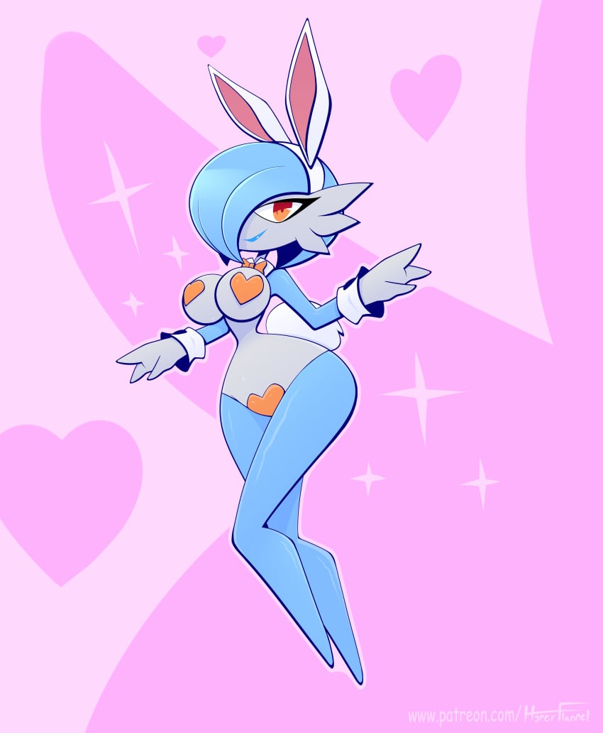 big_breasts bow_tie bunny_ears bunny_suit bunny_tail cleavage collar gamefreak gardevoir heart_pasties hourglass_figure huge_boobs huge_breasts hyperflannel midriff nintendo pasties pokemon pokemon_(species) rabbit_ears rabbit_tail reverse_bunnysuit thick_thighs thin_waist wide_hips