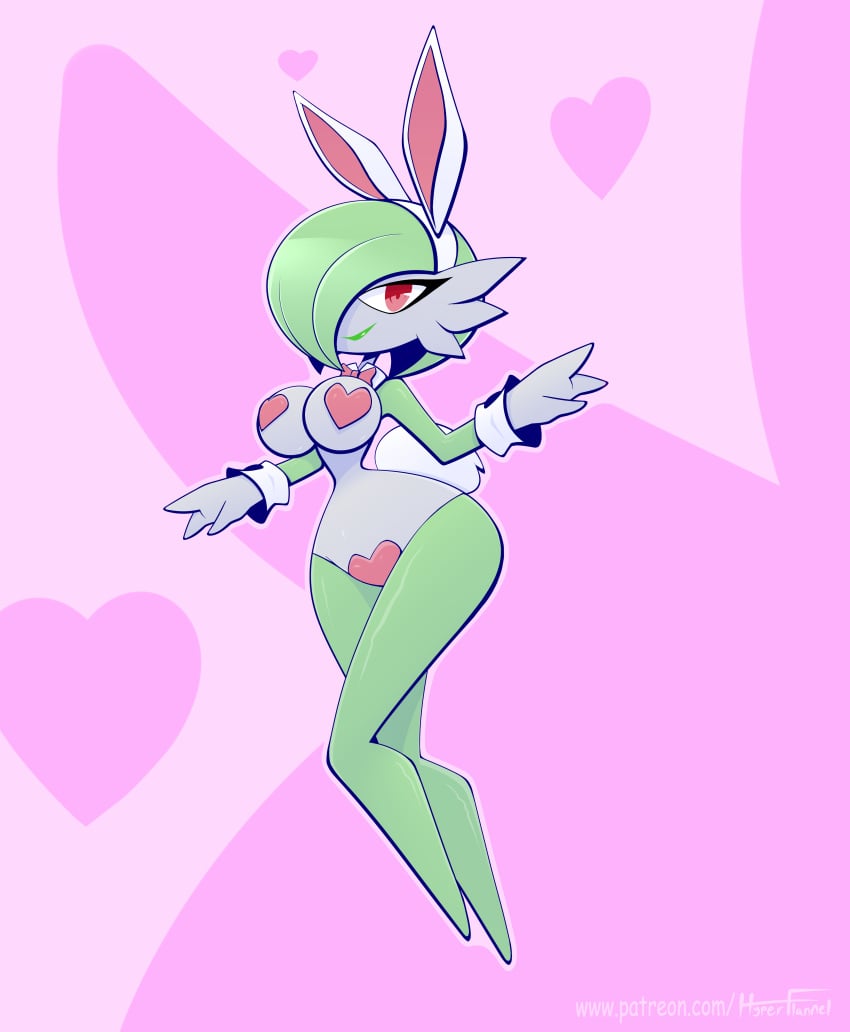 big_breasts bow_tie bunny_ears bunny_suit bunny_tail cleavage collar gamefreak gardevoir heart_pasties hourglass_figure huge_boobs huge_breasts hyperflannel midriff nintendo pasties pokemon pokemon_(species) rabbit_ears rabbit_tail reverse_bunnysuit thick_thighs thin_waist wide_hips