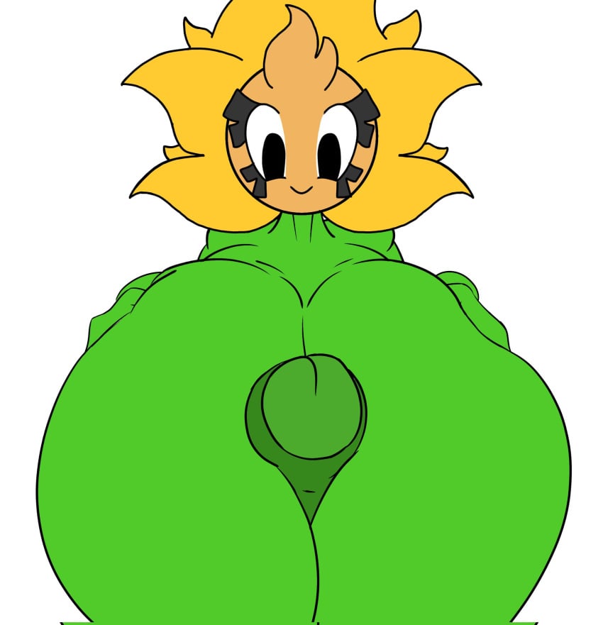 big_breasts big_penis breasts_bigger_than_head female huge_breasts huge_cock hyper_breasts nude original_character paizuri penis plantie plantie_on_plantie plants_vs_zombies stob_nsfw sunny_(stob_nsfw)