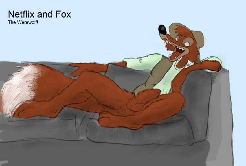 anthro br'er_fox couch disney fox furry green_eyes male_only netflix_and_chill red_fox song_of_the_south tagme