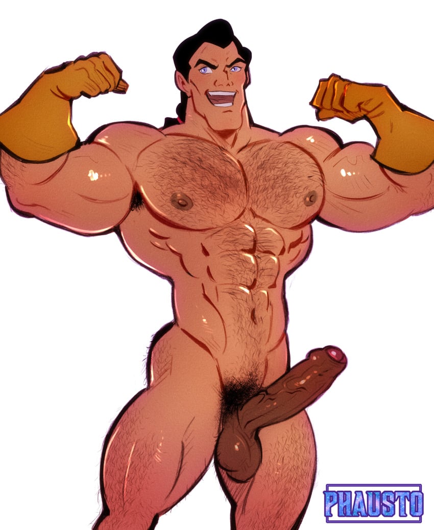 1boy 2023 abs armpit_hair balls bara bara_tits barazoku beauty_and_the_beast bicep_curl biceps big_balls big_biceps big_muscles big_pecs big_penis black_hair blue_eyes body_hair bodybuilder brown_nipples chest_hair completely_nude disney disney_villains erect_penis erection flexing flexing_arms flexing_biceps flexing_both_biceps flexing_muscles foreskin gaston gay gloves gloves_only hairy hairy_armpits hairy_arms hairy_ass hairy_chest hairy_male hairy_thighs hard_on hi_res highres huge_cock huge_penis human human_only hunk male male_focus male_nipples male_only male_pubic_hair manly mouth_open muscles muscular muscular_male muscular_thighs naked nipples nude nude_male open_mouth pecs pectorals penis phausto pose posing pubic_hair red_hair_tie simple_background solo solo_focus solo_male standing thick_eyebrows tied_hair uncircumcised uncut white_background yellow_gloves